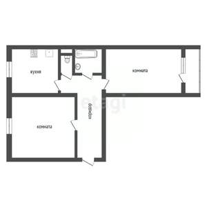 2-к квартира, вторичка, 50м2, 2/10 этаж
