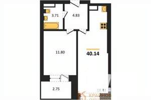 1-к квартира, вторичка, 40м2, 9/28 этаж