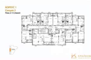 1-к квартира, строящийся дом, 46м2, 8/15 этаж