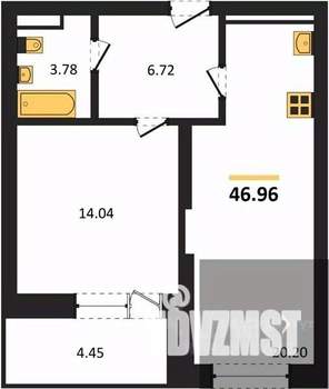1-к квартира, вторичка, 47м2, 4/28 этаж