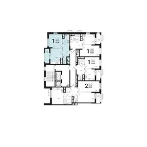 1-к квартира, вторичка, 47м2, 2/12 этаж