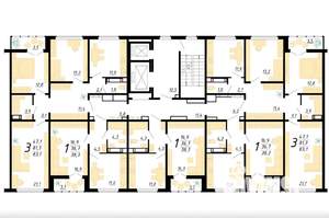 3-к квартира, строящийся дом, 83м2, 9/20 этаж