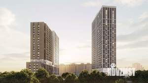 1-к квартира, строящийся дом, 44м2, 2/25 этаж