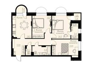 4-к квартира, вторичка, 82м2, 4/5 этаж