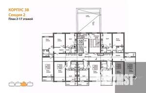 1-к квартира, вторичка, 38м2, 13/17 этаж