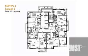 2-к квартира, вторичка, 65м2, 25/25 этаж