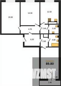3-к квартира, вторичка, 90м2, 5/17 этаж
