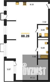 3-к квартира, вторичка, 88м2, 18/21 этаж