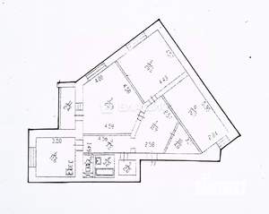 3-к квартира, вторичка, 107м2, 4/10 этаж
