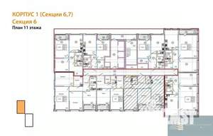 1-к квартира, вторичка, 50м2, 11/23 этаж