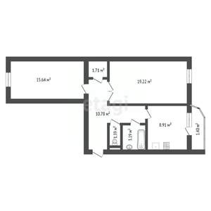 2-к квартира, вторичка, 62м2, 7/9 этаж