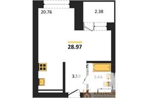 Студия квартира, вторичка, 29м2, 14/28 этаж