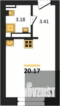 Студия квартира, вторичка, 20м2, 13/28 этаж