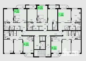 2-к квартира, строящийся дом, 54м2, 9/9 этаж