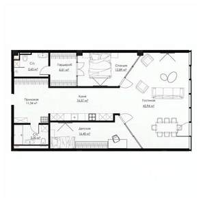Студия квартира, строящийся дом, 115м2, 12/17 этаж