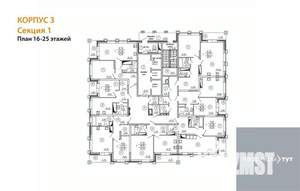 1-к квартира, вторичка, 59м2, 19/25 этаж