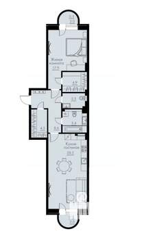 2-к квартира, вторичка, 74м2, 3/5 этаж