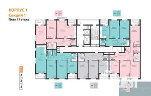 2-к квартира, вторичка, 64м2, 11/18 этаж