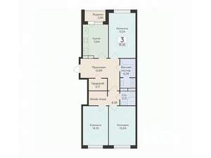 3-к квартира, вторичка, 91м2, 8/14 этаж