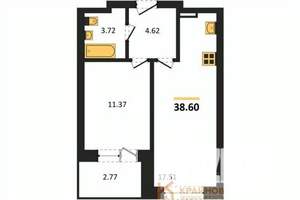 1-к квартира, вторичка, 39м2, 8/28 этаж