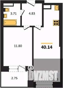 1-к квартира, вторичка, 40м2, 6/28 этаж