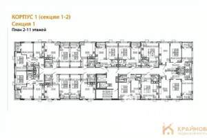 1-к квартира, вторичка, 40м2, 2/11 этаж