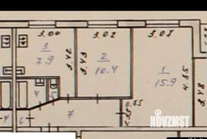 2-к квартира, вторичка, 45м2, 1/9 этаж