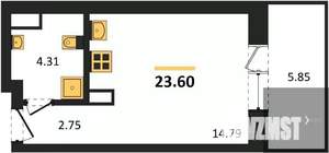 Студия квартира, вторичка, 24м2, 8/28 этаж