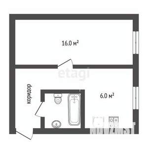 1-к квартира, вторичка, 30м2, 5/5 этаж