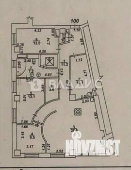 3-к квартира, вторичка, 107м2, 20/22 этаж