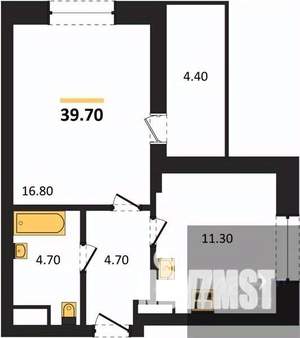 1-к квартира, вторичка, 40м2, 6/25 этаж