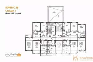 2-к квартира, вторичка, 66м2, 7/17 этаж