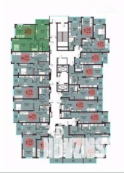 2-к квартира, сданный дом, 54м2, 8/19 этаж