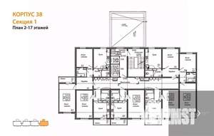 1-к квартира, вторичка, 38м2, 2/17 этаж