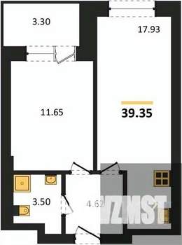 1-к квартира, вторичка, 39м2, 2/28 этаж