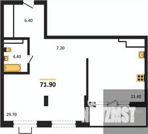 1-к квартира, вторичка, 72м2, 12/15 этаж