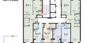 2-к квартира, вторичка, 68м2, 6/18 этаж