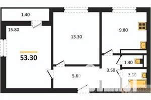 2-к квартира, вторичка, 53м2, 8/17 этаж