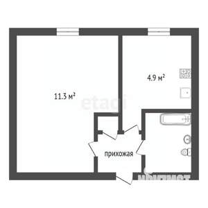 1-к квартира, вторичка, 20м2, 2/9 этаж