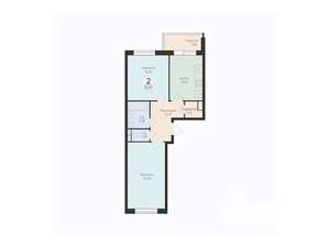 2-к квартира, вторичка, 53м2, 11/17 этаж