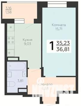 1-к квартира, вторичка, 37м2, 14/17 этаж