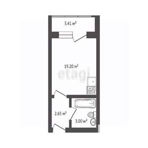 Студия квартира, вторичка, 22м2, 4/14 этаж