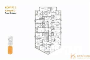 1-к квартира, вторичка, 46м2, 6/21 этаж