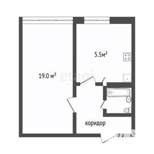 1-к квартира, вторичка, 29м2, 9/9 этаж
