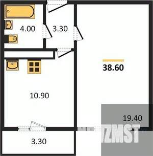 1-к квартира, вторичка, 39м2, 2/17 этаж