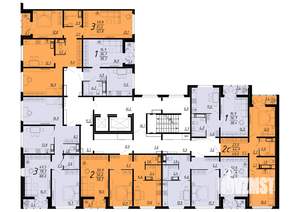 2-к квартира, строящийся дом, 58м2, 6/16 этаж