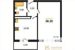 1-к квартира, вторичка, 38м2, 12/17 этаж