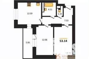 2-к квартира, вторичка, 53м2, 5/28 этаж
