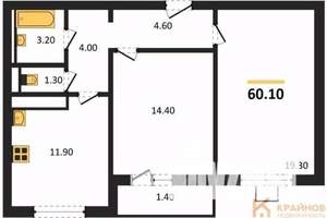 2-к квартира, вторичка, 60м2, 4/17 этаж