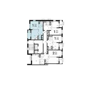 1-к квартира, вторичка, 47м2, 2/12 этаж